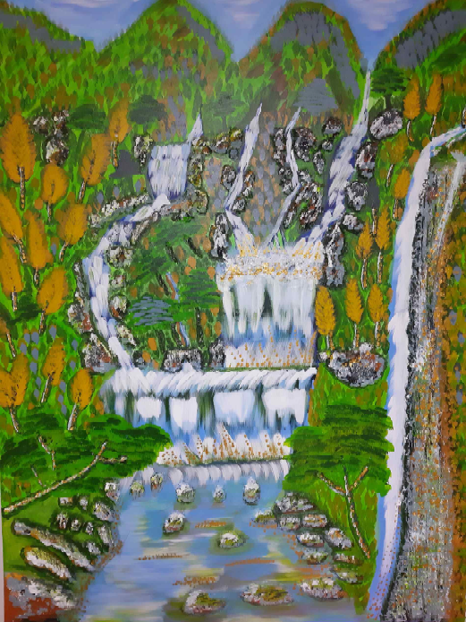 waterfalls and valleys