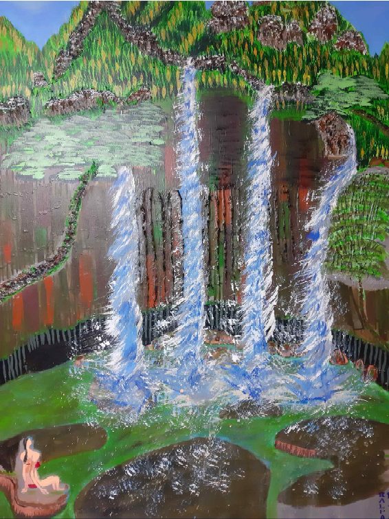 The woman and the falls