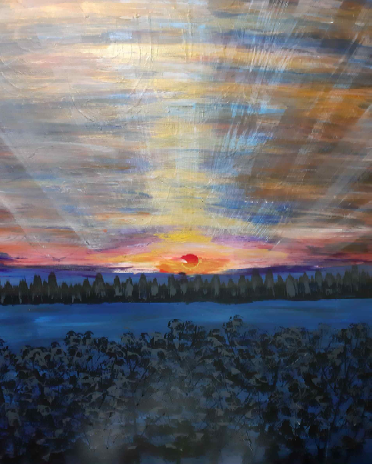 A sunrise by the river