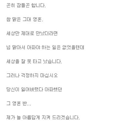 그대 영혼의 반을 가져간 사람입니다