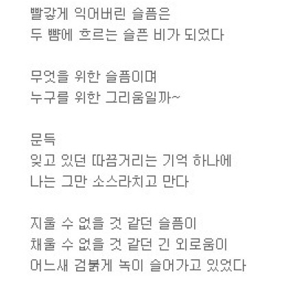 나 홀로 부르는 비가