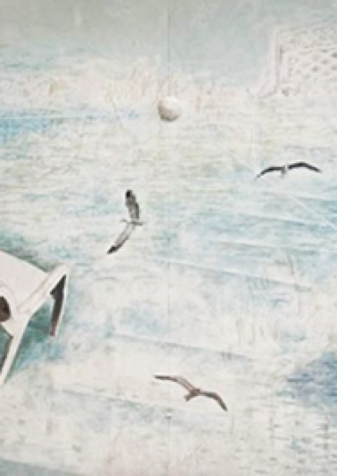 신과의 대화  244x488cm Mixed media 2020